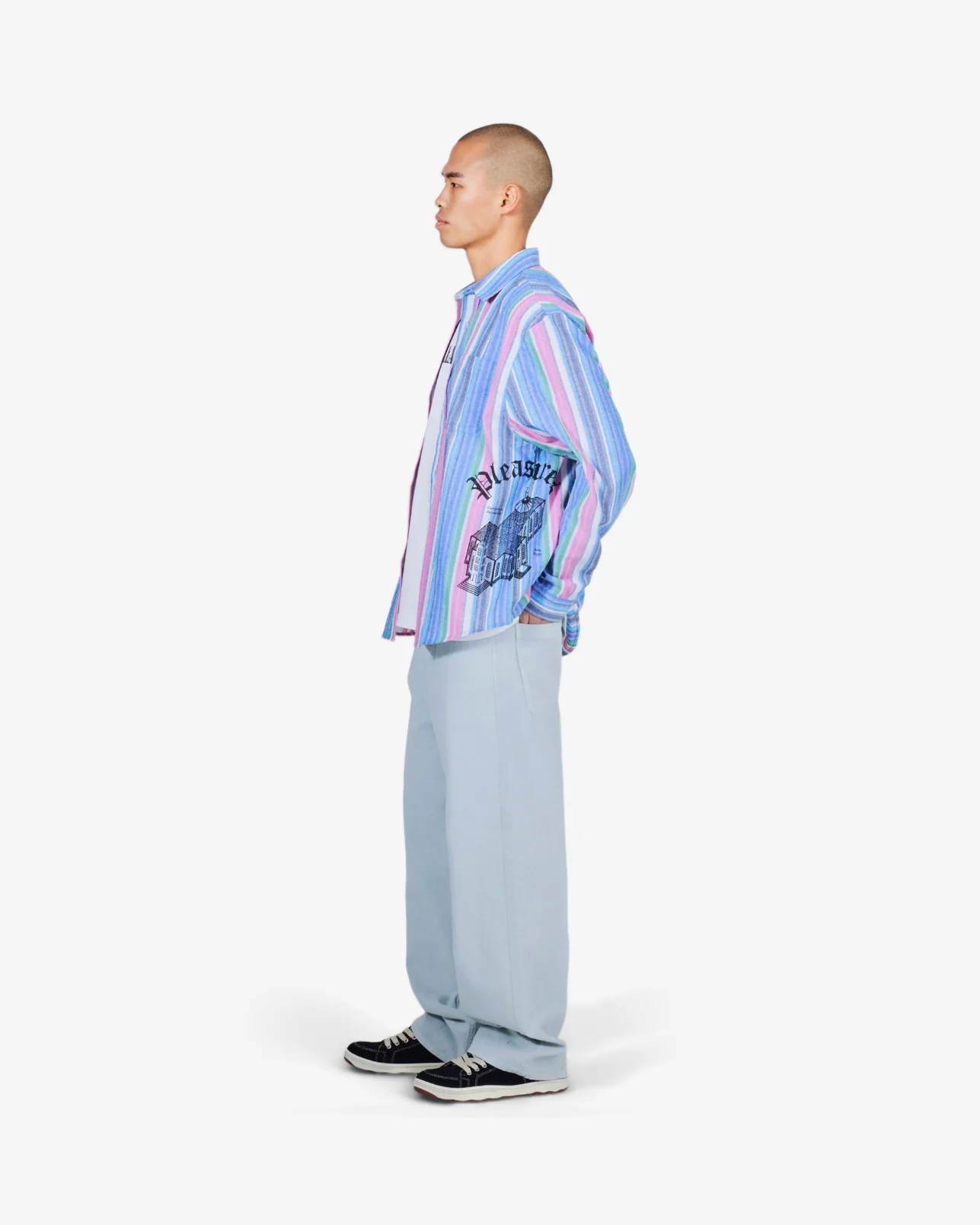 CHAPEL LONGSLEEVE BUTTON UP - BLUE - Image 5